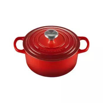 Кокотка чугунная круглая Le Creuset, вишня