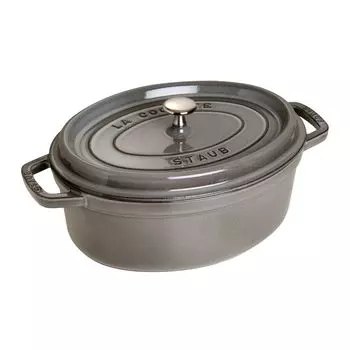 Кокотница Staub 27 см серая овальная ZWILLING