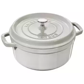 Кокотница Staub круглая чугунная, бежевый