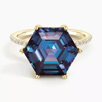 Коктейльное кольцо Masquerade Lab с александритом и бриллиантами Brilliant Earth