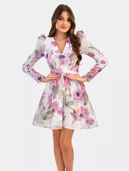 Коктейльное платье а-силуэта Illuminate, мультиколор