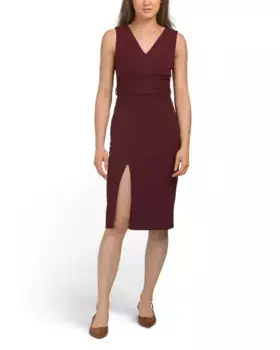 Коктейльное платье Alessia без рукавов Dress The Population, цвет Burgundy