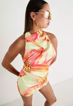 Коктейльное платье BACKLESS HIGH NECK DRESS Jaded London, разноцветный