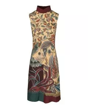 Коктейльное платье без рукавов Salvatore Ferragamo, фиолетовый