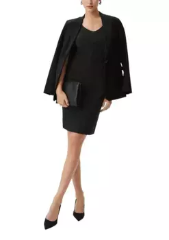 Коктейльное платье Comma с молнией сзади, черный