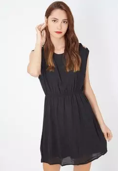 Коктейльное платье CON DETALLES DE LAZOS EN CONTRASTE LOVE & MONEY, черный