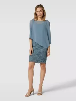 Коктейльное платье длиной до колена в двухслойном стиле Vera Mont