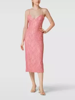 Коктейльное платье длиной до колена на тонких бретельках, модель 'HADLEY' Bardot, розовый