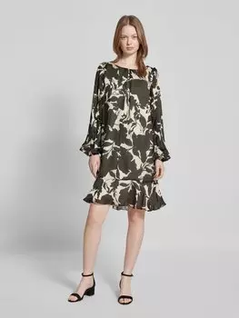 Коктейльное платье длиной до колена с вырезом-замочной скважиной Swing, черный