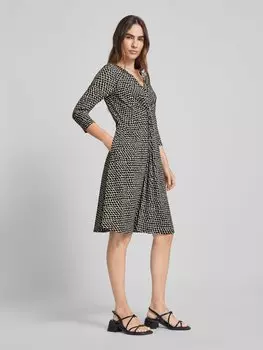 Коктейльное платье длиной до колена с V-образным вырезом Vera Mont, черный