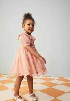 Коктейльное платье EMBROIDERED, REGULAR FIT Next, розовый