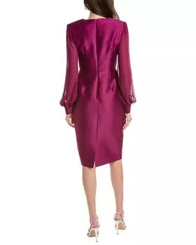 Коктейльное платье-футляр Badgley Mischka Rose, фиолетовый