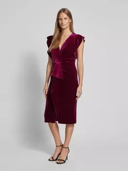 Коктейльное платье-халат Adrianna Papell, бордовый