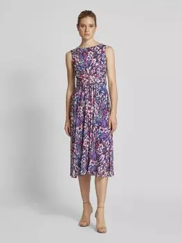 Коктейльное платье-халат Swing, синий