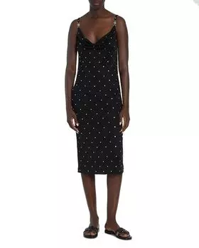 Коктейльное платье из жидких кристаллов Versace, черный