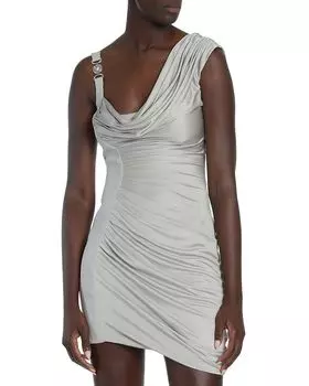 Коктейльное платье из жидкого джерси Versace, серый