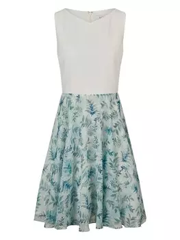 Коктейльное платье Kleo, бирюзовый/белый