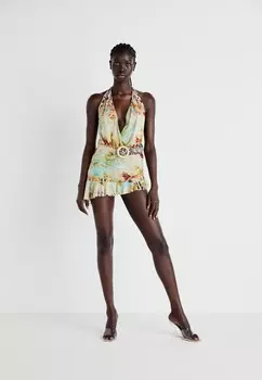 Коктейльное платье LEOPARD HALTER MINI DRESS Jaded London, разноцветный