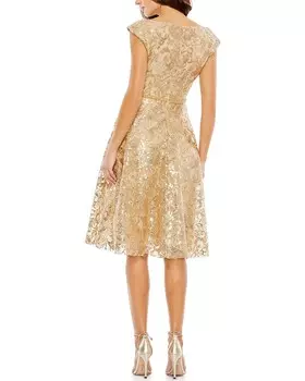 Коктейльное платье Mac Duggal, золото