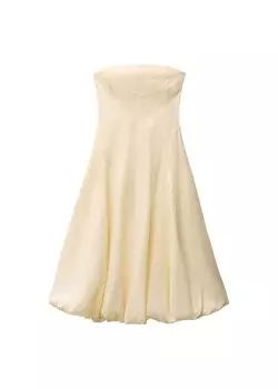 Коктейльное платье MANGO Alberta, цвет Pastel yellow