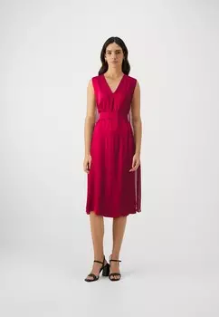 Коктейльное платье MIDI CEREMONY CAPE DRESS KARL LAGERFELD, красный