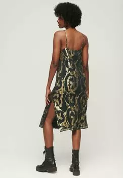 Коктейльное платье MIDI SLIP Superdry, зеленый