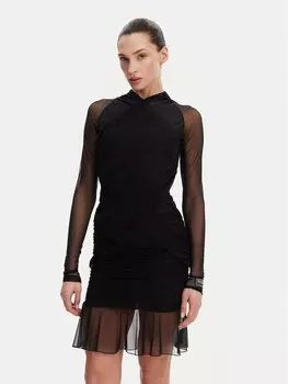 Коктейльное платье облегающего кроя 78HAO971 Versace Jeans Couture, черный