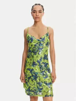 Коктейльное платье облегающего кроя 78HAO9B6 Versace Jeans Couture, зеленый