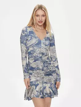 Коктейльное платье облегающего кроя Guess, синий