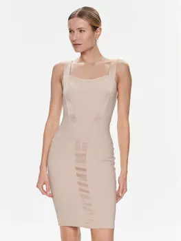 Коктейльное платье облегающего кроя Marciano Guess, бежевый