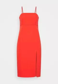 Коктейльное платье Onltori Abba Slim Slit Dress ONLY, красный марс