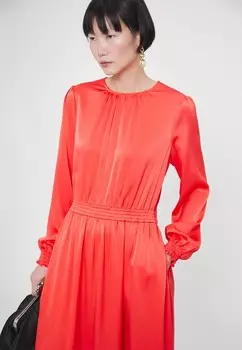 Коктейльное платье PALM OPEN BACK MIDI DRESS MICHAEL Michael Kors, оранжевый