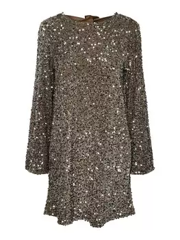 Коктейльное платье PIECES Cocktail Dress PCKAM, темно-коричневый