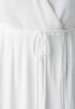 Коктейльное платье PLEATED MIDI WRAP DRESS Gina Tricot, кремовый