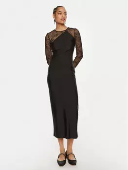 Коктейльное платье приталенного кроя Rotate, черный