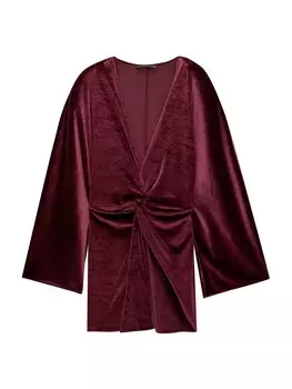 Коктейльное платье Pull&Bear, бордовый