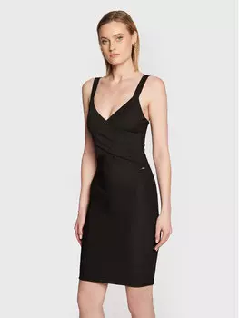 Коктейльное платье regular fit Armani Exchange, черный