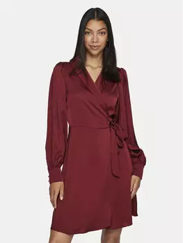 Коктейльное платье regular fit Vila, бургундия