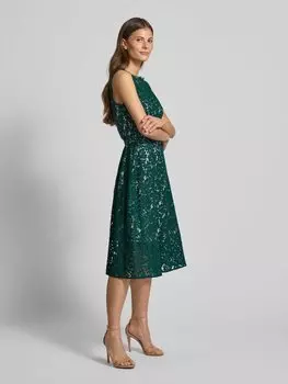 Коктейльное платье с эффектом выгорания Adrianna Papell, темно-зеленый