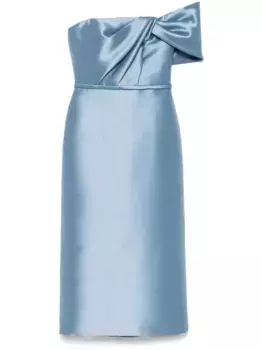 Коктейльное платье с бантом Amsale, синий
