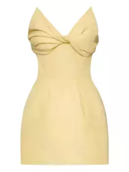 Коктейльное платье с бантом Oscar de la Renta, желтый