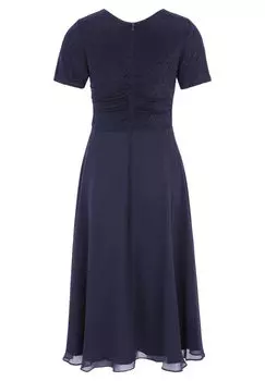 Коктейльное платье с блестками Vera Mont, синий