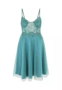 Коктейльное платье с блестками Vera Mont, цвет Bright Eucalyptus