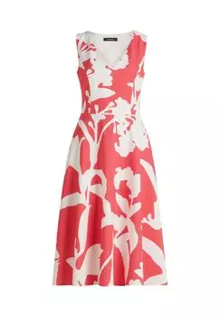 Коктейльное платье с цветочным принтом Vera Mont, цвет Red White