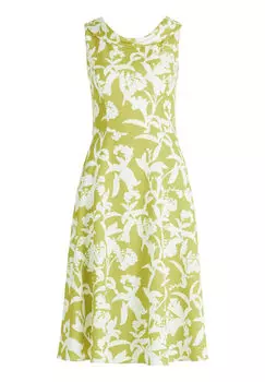 Коктейльное платье с цветочным принтом Vera Mont, зеленый