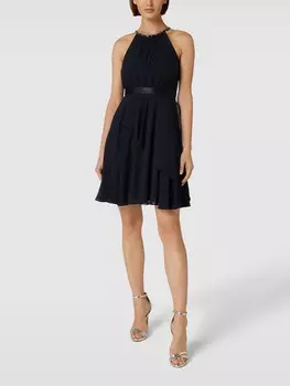 Коктейльное платье с декоративной отделкой Jake*s Cocktail, темно-синий