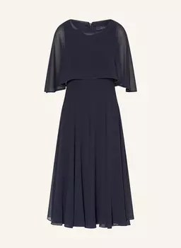 Коктейльное платье с декоративными бусинами Vera Mont, синий