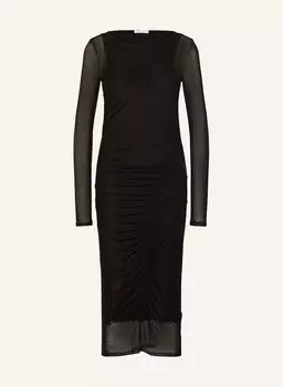 Коктейльное платье с драгоценными камнями Patrizia Pepe, черный