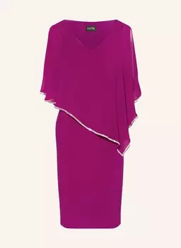 Коктейльное платье с драгоценными камнями Joseph Ribkoff Signature, фуксия