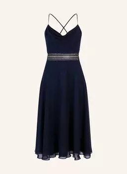 Коктейльное платье с дырочным кружевом Vm Vera Mont, синий